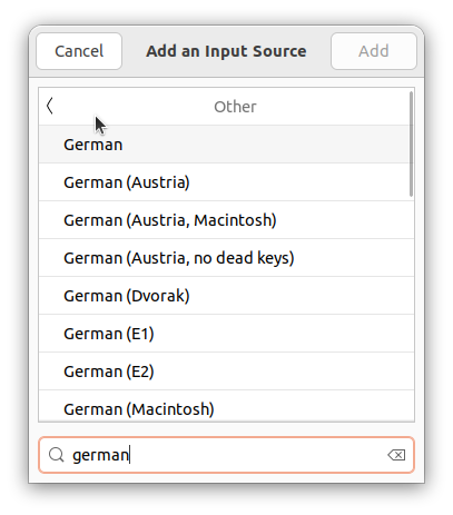 Select keyboard layout